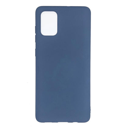 Hülle für Samsung Galaxy A02s Handyhülle Silikon Case Cover Bumper Matt Blau