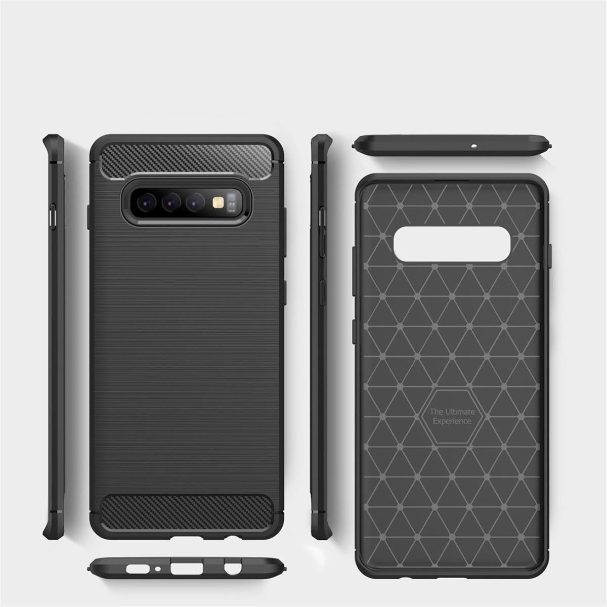 Hülle für Samsung Galaxy S10 Handyhülle Silikon Case Schutzhülle Cover Carbon Farben