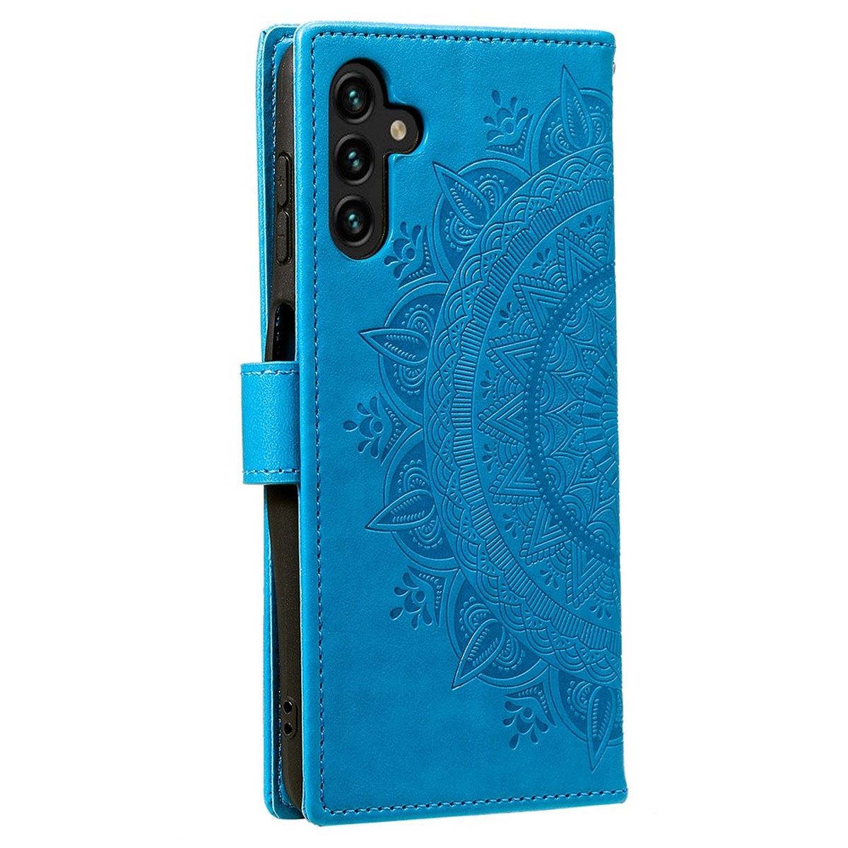 Hülle für Samsung Galaxy A54 5G Handyhülle Flip Case Cover Etui Mandala Blau