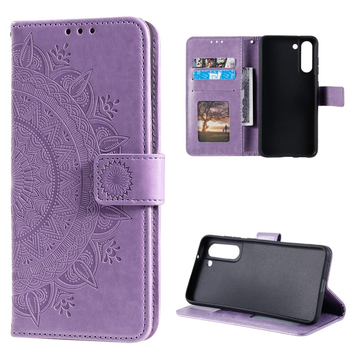 Hülle für Samsung Galaxy S21 FE Handyhülle Flip Case Cover Tasche Mandala Lila