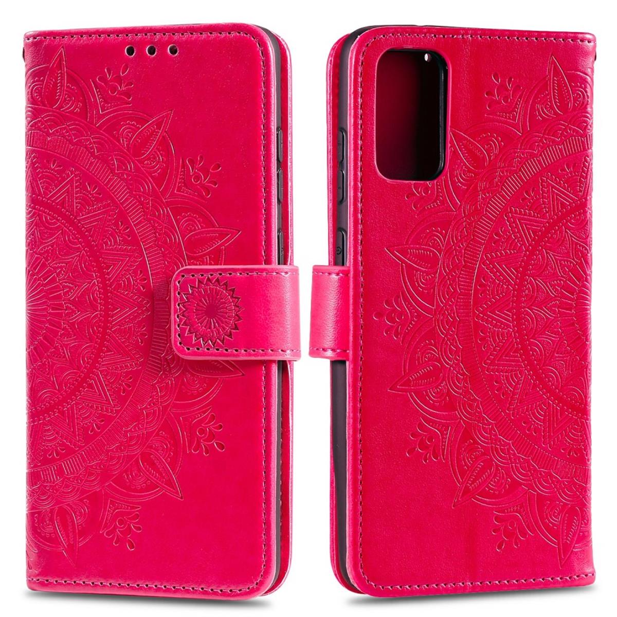 Hülle für Samsung Galaxy A41 Handyhülle Flip Case Cover Tasche Mandala Pink