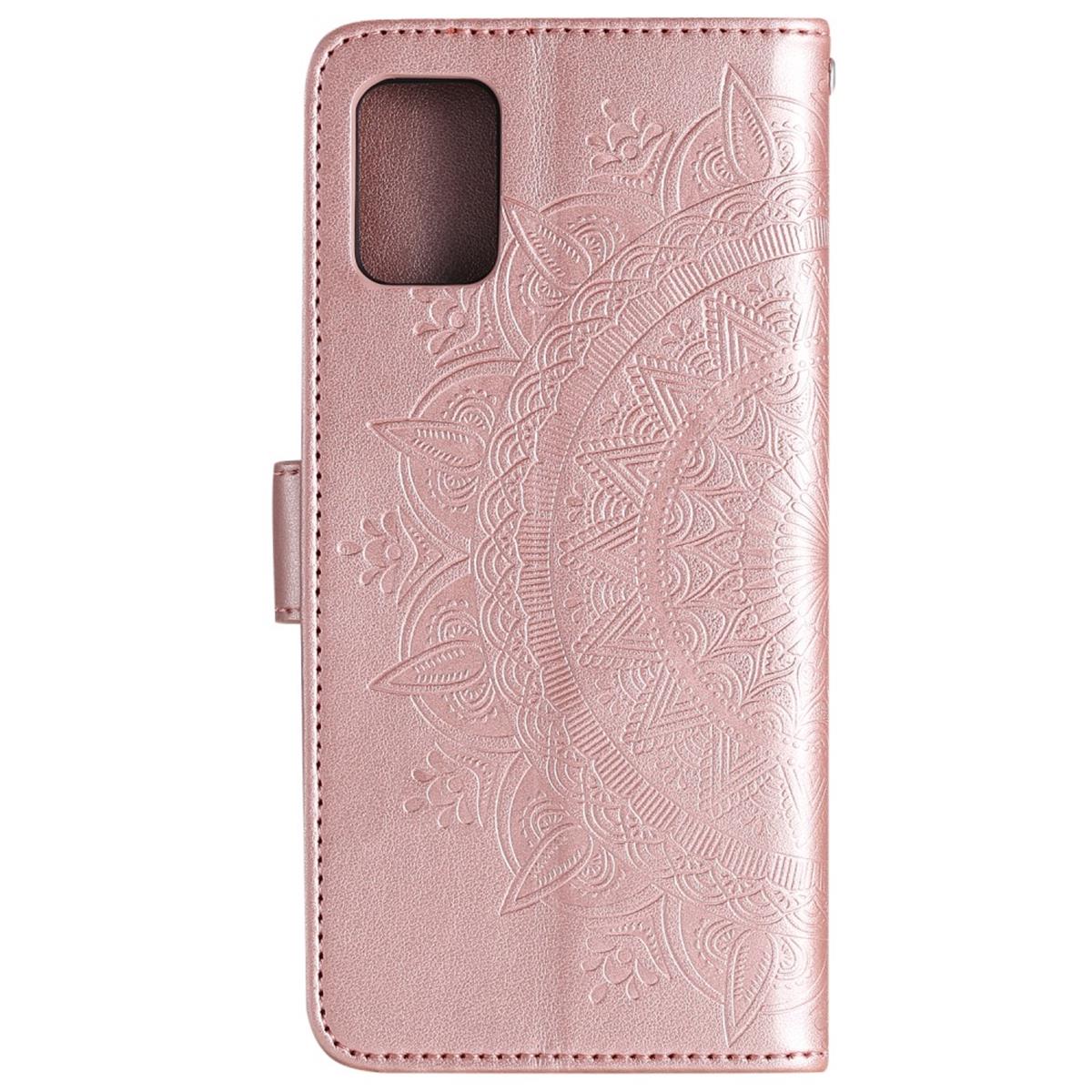 Hülle für Samsung Galaxy A51 Handyhülle Flip Case Schutzhülle Cover Mandala Rose