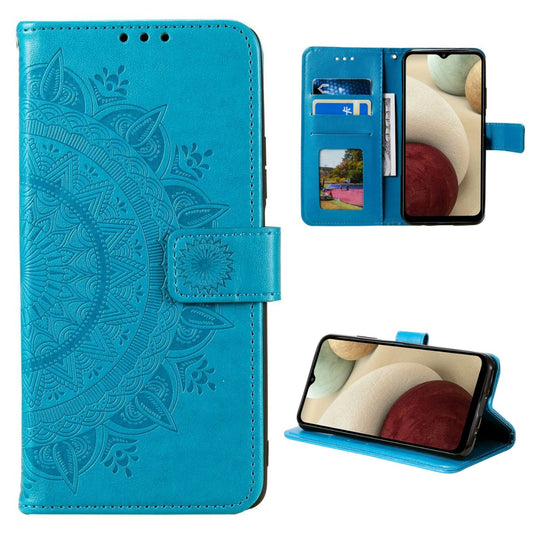 Hülle für Samsung Galaxy M33 5G Handyhülle Flip Case Cover Etui Mandala Blau