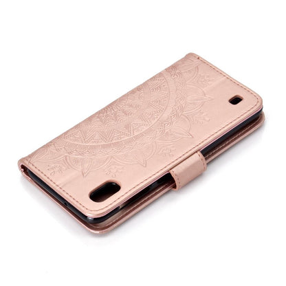 Hülle für Samsung Galaxy A10 Handyhülle Etui Schutzhülle Flip Case Cover Mandala Rosegold