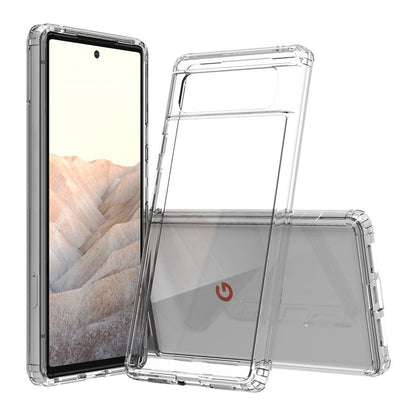 Hülle für Google Pixel 6 Handyhülle Hybrid Silikon Case Bumper Cover Klar