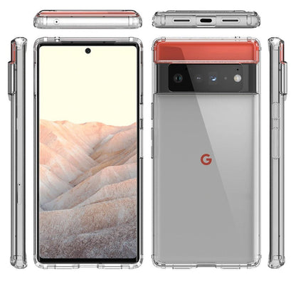 Hülle für Google Pixel 6 Pro Handyhülle Hybrid Silikon Case Bumper Cover Klar