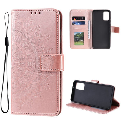 Hülle für Samsung Galaxy A13 5G/A04s Handyhülle Flip Case Cover Mandala Rosegold