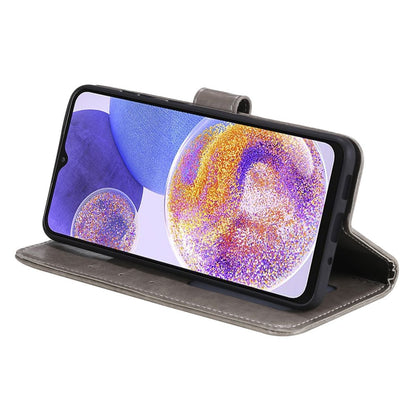 Hülle für Samsung Galaxy A23 Handyhülle Flip Case Cover Mandala Schutzhülle Grau