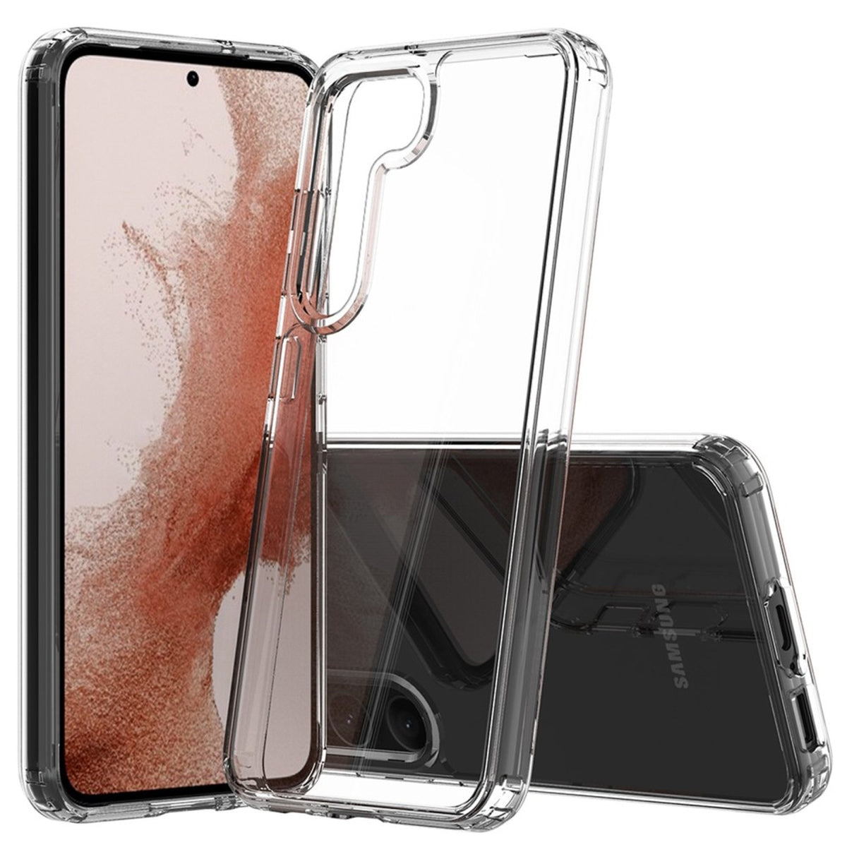Hülle für Samsung Galaxy S23 Handyhülle Case Hybrid Silikon Bumper Cover klar