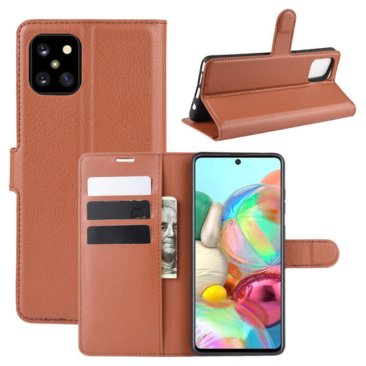 Hülle für Samsung Galaxy Note10 Lite Handyhülle Flip Case Tasche Cover Braun