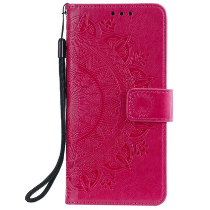 Hülle für Samsung Galaxy A12/M12 Handyhülle Flip Case Cover Tasche Mandala Pink