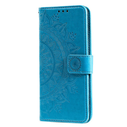 Hülle für Samsung Galaxy M13/M23 5G Handyhülle Flip Case Cover Etui Mandala Blau