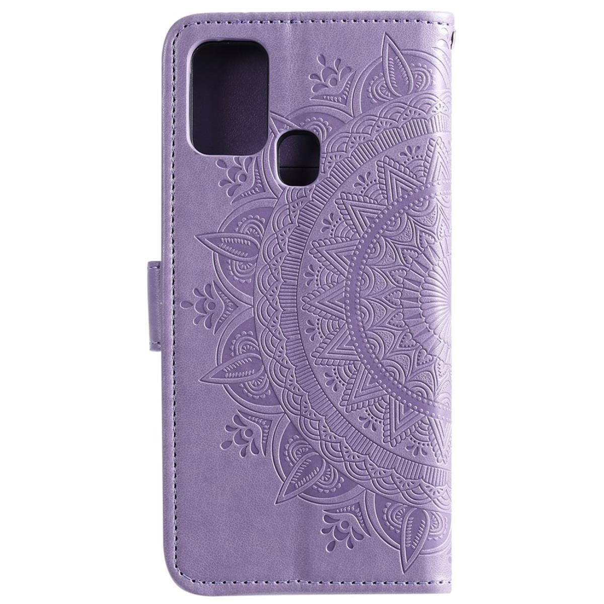 Hülle für Samsung Galaxy M31 Handyhülle Flip Case Cover Etui Mandala Lila