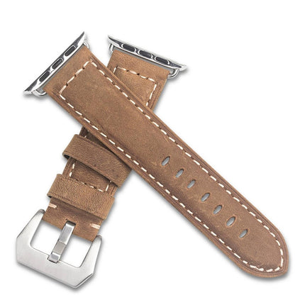 Leder Armband für Apple Watch 49/45/44/42mm Band Series Ultra/8/7/6/SE/5/4 braun