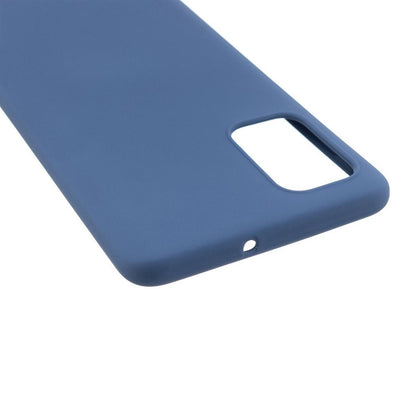 Hülle für Samsung Galaxy A02s Handyhülle Silikon Case Cover Bumper Matt Blau
