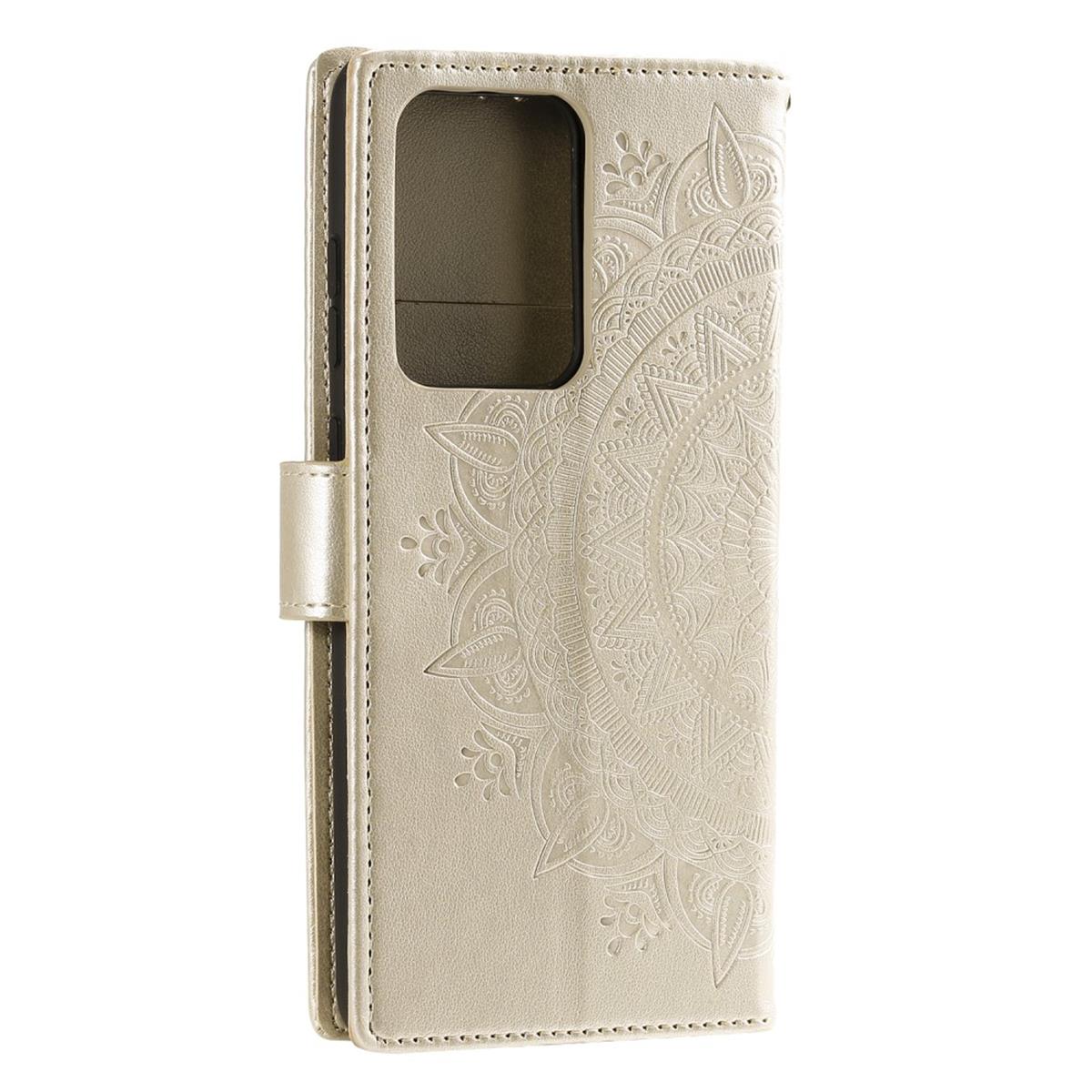 Hülle für Samsung Galaxy S20 Ultra Handyhülle Flip Case Schutzhülle Mandala Gold