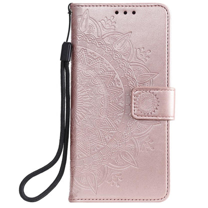 Hülle für Samsung Galaxy M31 Handyhülle Flip Case Cover Etui Mandala Rosegold