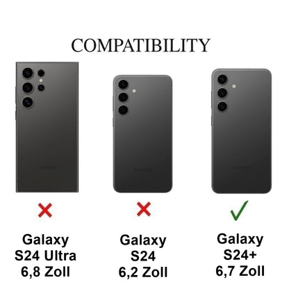 Hülle für Samsung Galaxy S24+ Handyhülle Case Hybrid Silikon Bumper Cover Klar