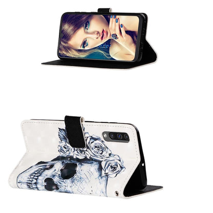 Hülle für Samsung Galaxy A50/A30s Case Schutzhülle Cover Motiv Tasche Totenkopf