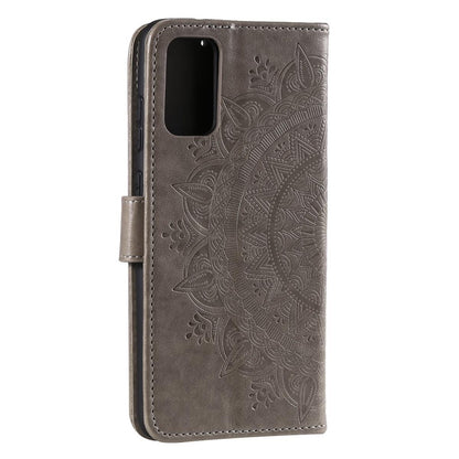 Hülle für Samsung Galaxy S20 Handyhülle Flip Case Schutzhülle Cover Mandala Grau