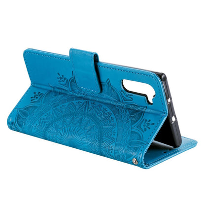 Hülle für Samsung Galaxy Note10 Handyhülle Flip Case Schutzhülle Mandala Blau