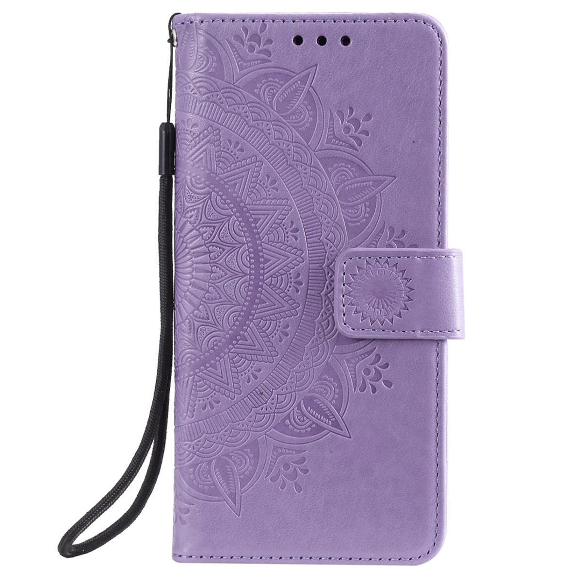 Hülle für Samsung Galaxy A22 4G Handyhülle Flip Case Cover Tasche Mandala Lila