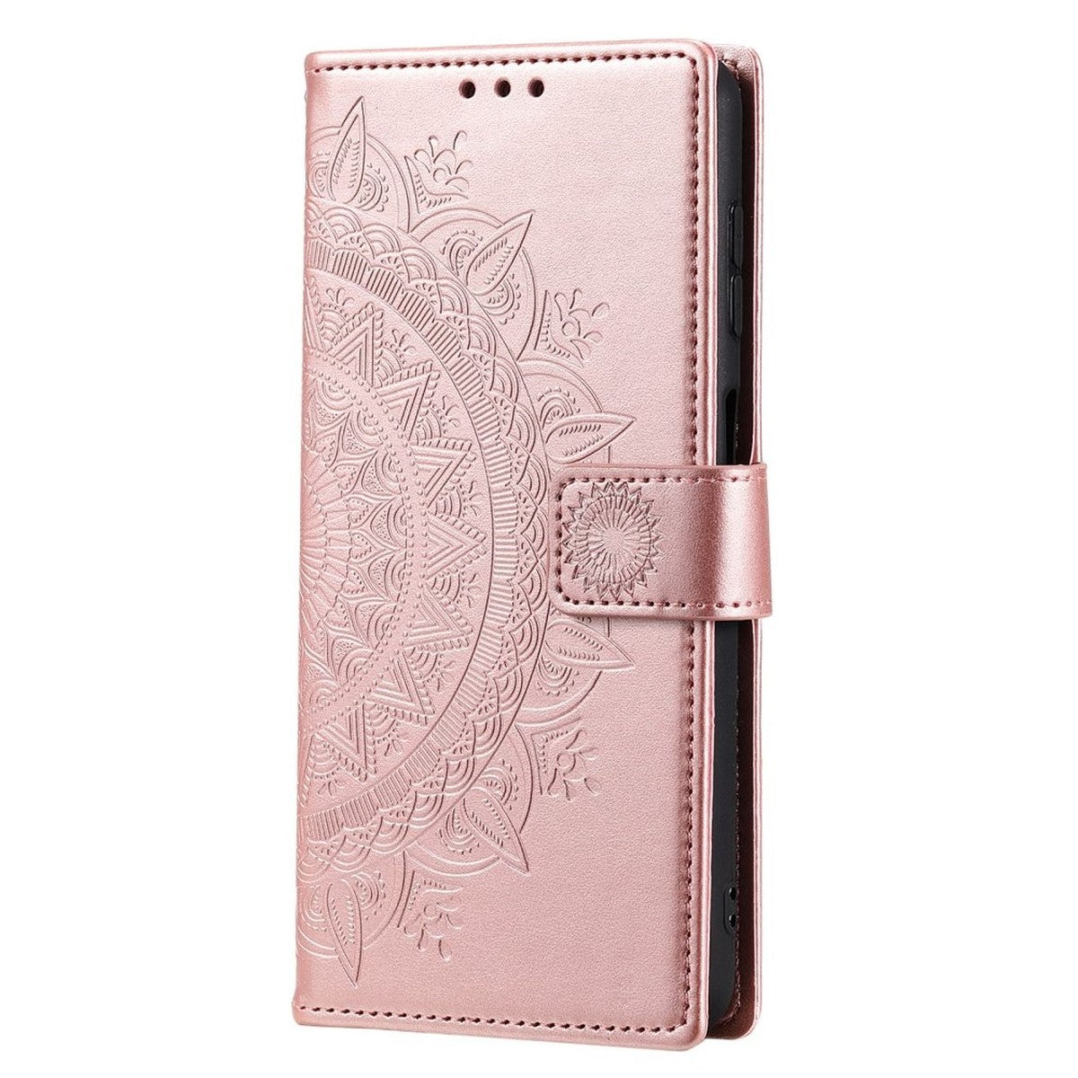 Hülle für Samsung Galaxy S22 Ultra Handyhülle Flip Case Cover Mandala Rosegold
