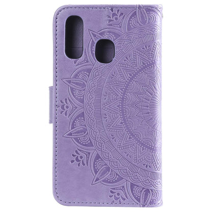 Hülle für Samsung Galaxy A20e Handyhülle Schutz Tasche Flip Case Etui Cover Mandala Lila