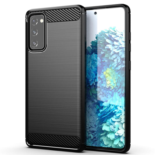 Hülle für Samsung Galaxy S20 FE Handyhülle Silikon Case Cover Schutzhülle Carbonfarben