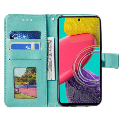 Hülle für Samsung Galaxy M53 5G Handyhülle Flip Case Cover Etui Mandala Grün