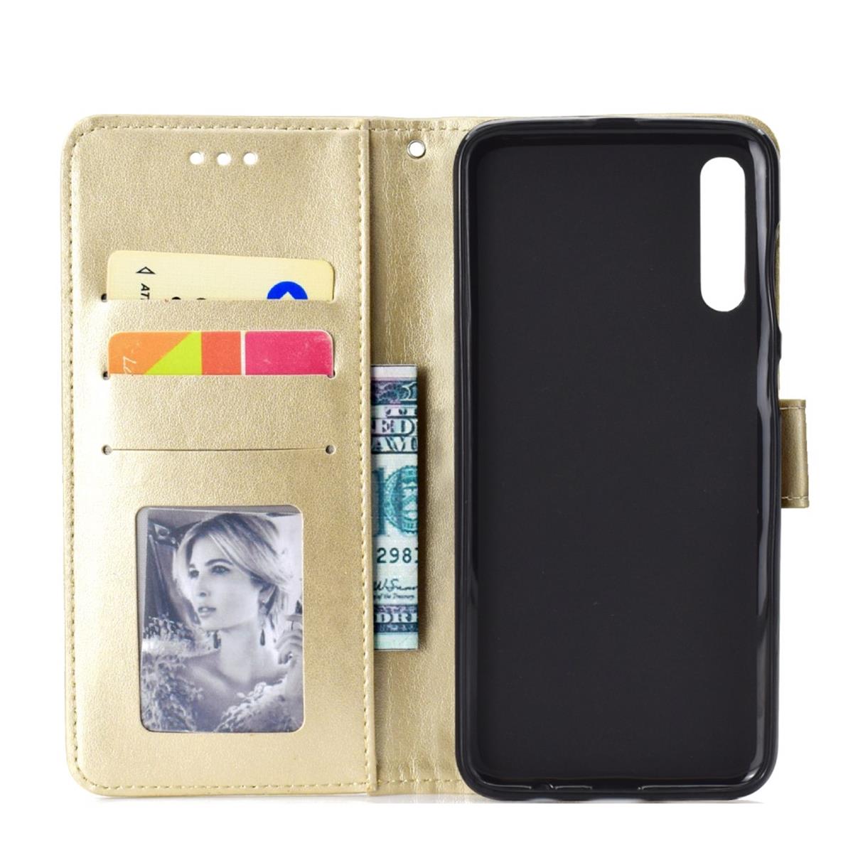 Hülle für Samsung Galaxy A70 Handyhülle Schutz Tasche Case Etui Cover Mandala Gold