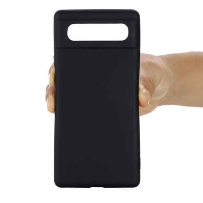 Hülle für Google Pixel 6 Handyhülle Silikon Case Cover Bumper Matt Schwarz