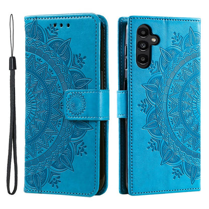 Hülle für Samsung Galaxy A34 5G Handyhülle Flip Case Cover Etui Mandala Blau