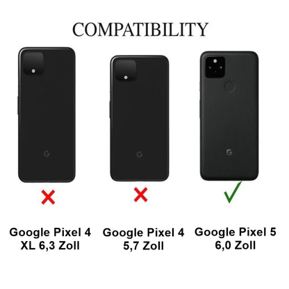 Google Pixel 5 Handyhülle Silikon Case Cover Tasche Bumper Etui Carbonfarben