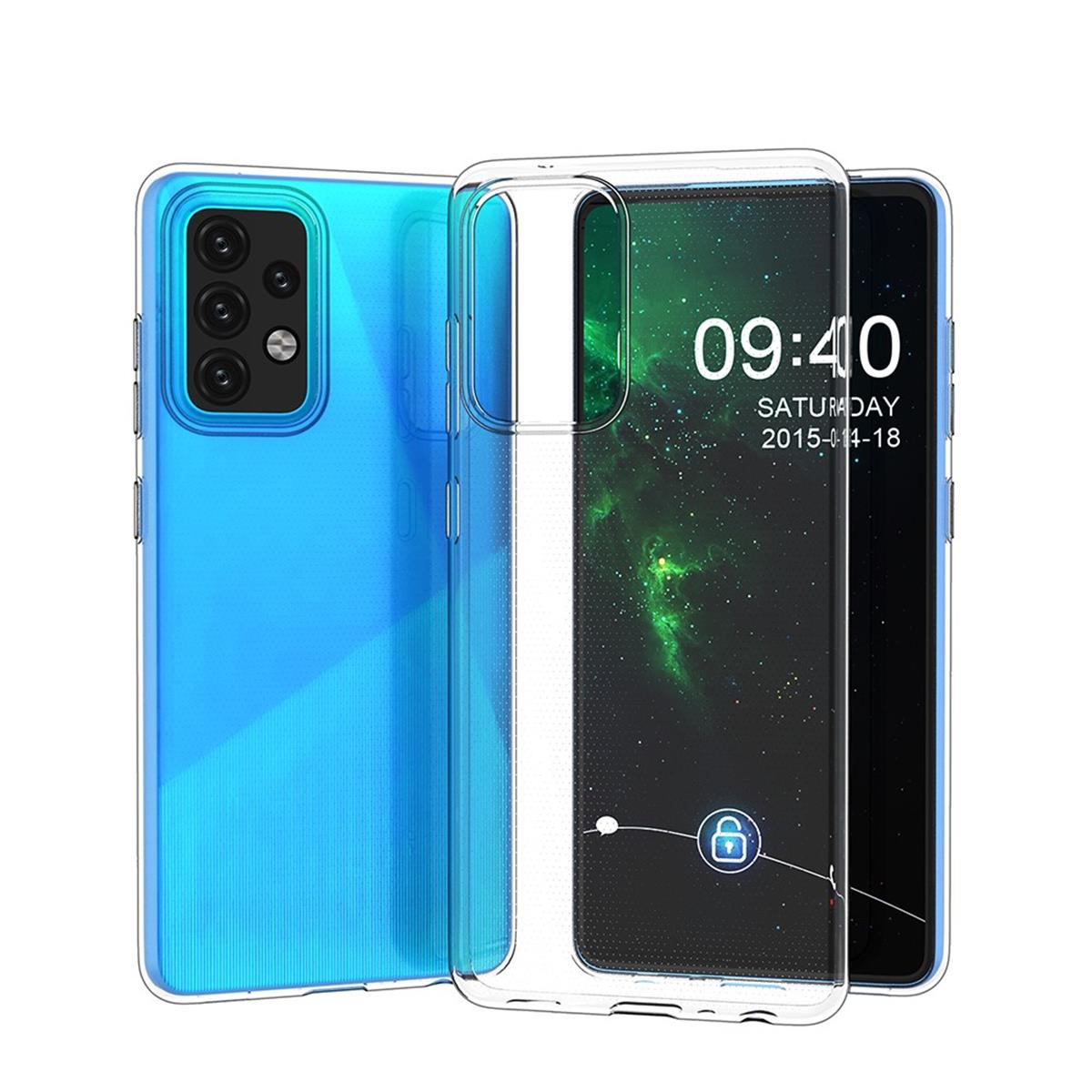 Hülle für Samsung Galaxy A52/A52 5G/A52s 5G Handyhülle Silikon Cover Case klar