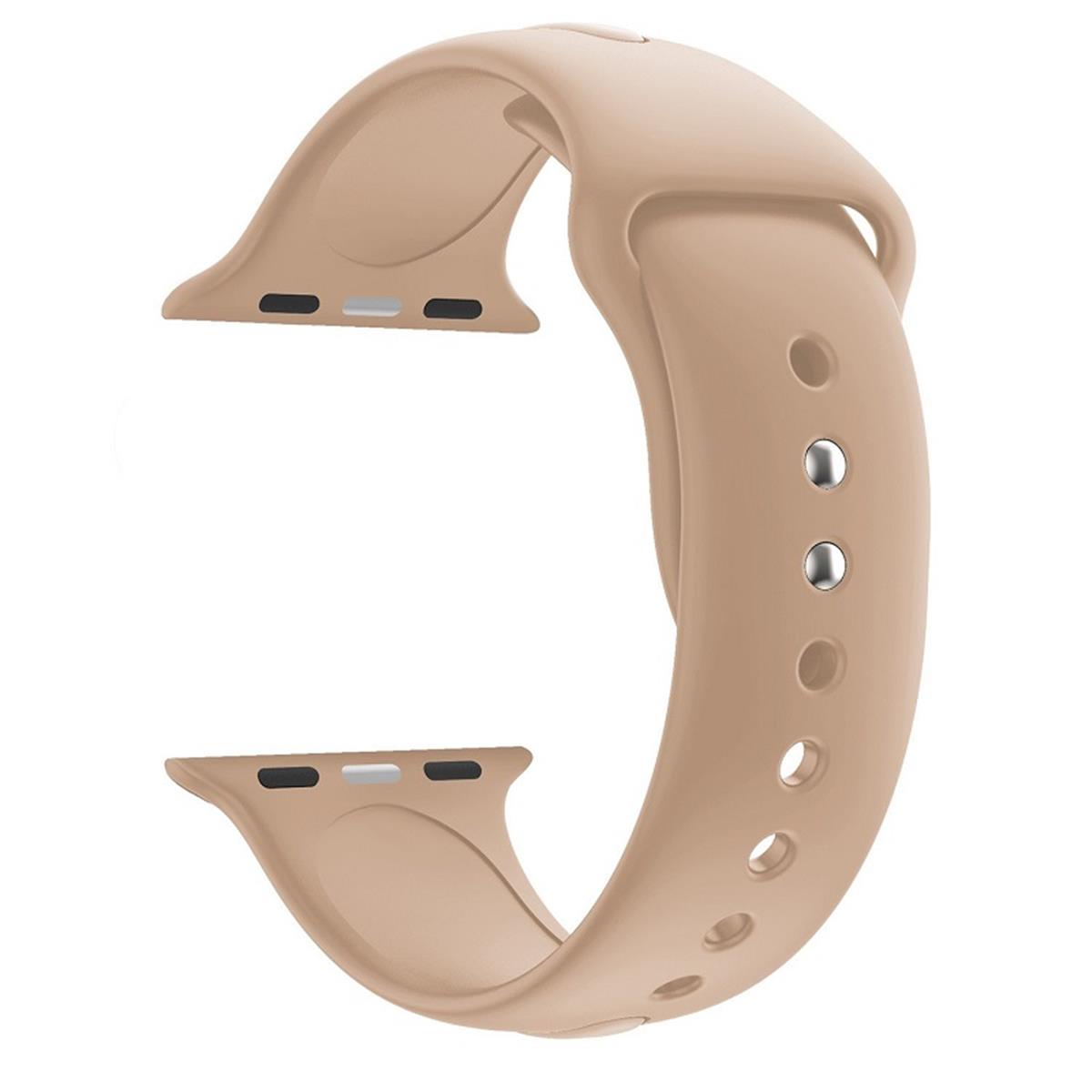 Sportarmband für Apple Watch 41/40/38mm Silikon Armband Series 8/7/6/SE/5 Beige