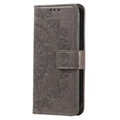 Hülle für Samsung Galaxy A14 4G/5G Handyhülle Flip Case Cover Etui Mandala Grau