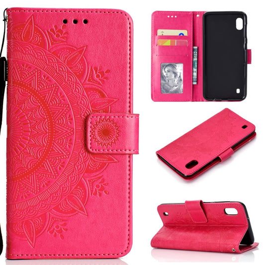 Hülle für Samsung Galaxy A10 Handyhülle Schutz Tasche Flip Case Etui Cover Mandala Pink