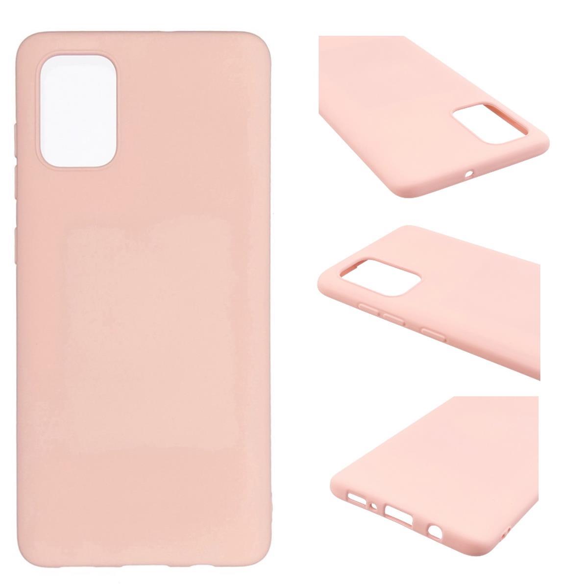 Hülle für Samsung Galaxy A52/A52 5G/A52s 5G Handy Silikon Case Cover Matt Rosa