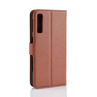 Hülle für Samsung Galaxy A7 (2018) Handyhülle Flip Case Schutzhülle Cover Braun