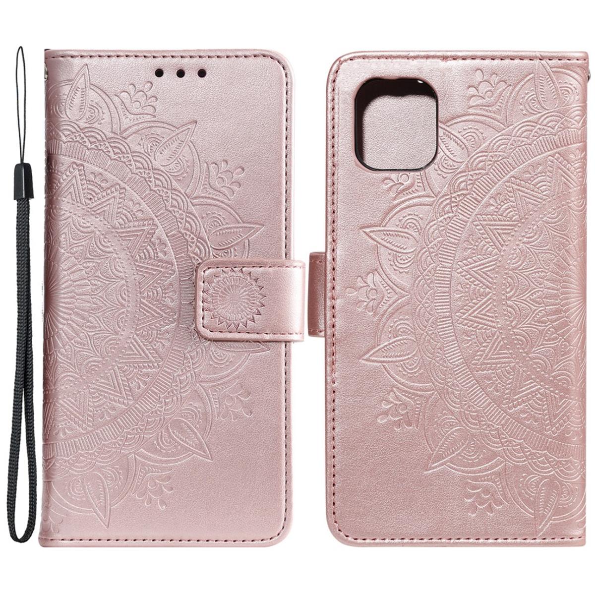 Hülle für Apple iPhone 13 Mini Handyhülle Flip Case Cover Etui Mandala Rosegold