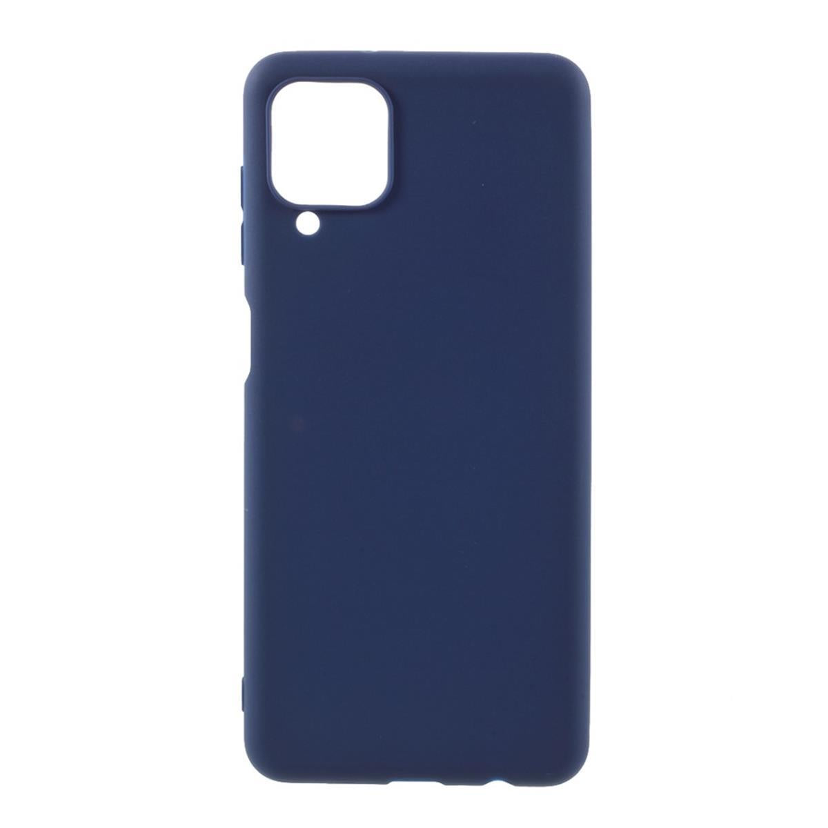 Hülle für Samsung Galaxy A12/M12 Handyhülle Silikon Case Cover Bumper Matt Blau