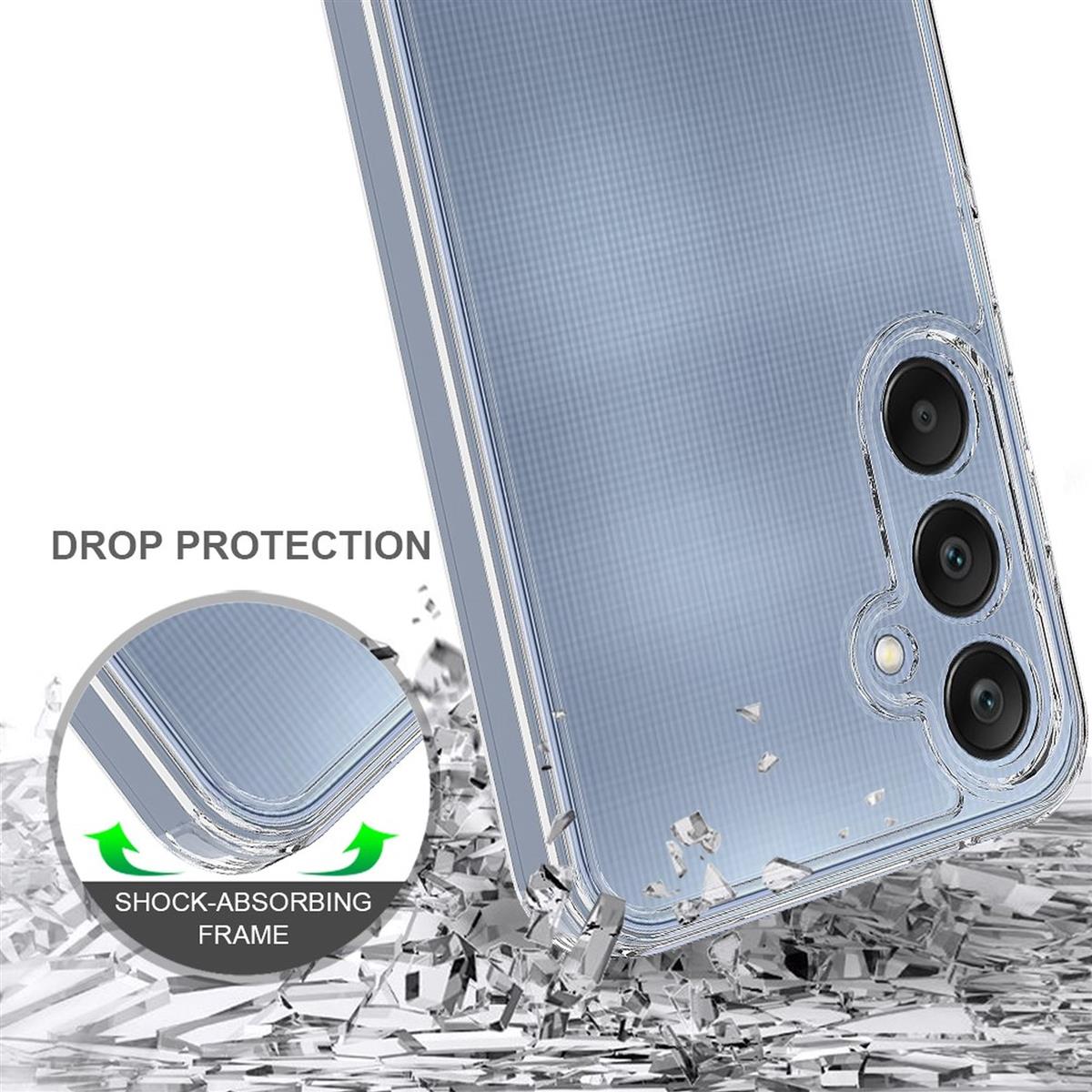 Hülle für Samsung Galaxy A35 5G Handy Case Hybrid Silikon Bumper Cover Klar