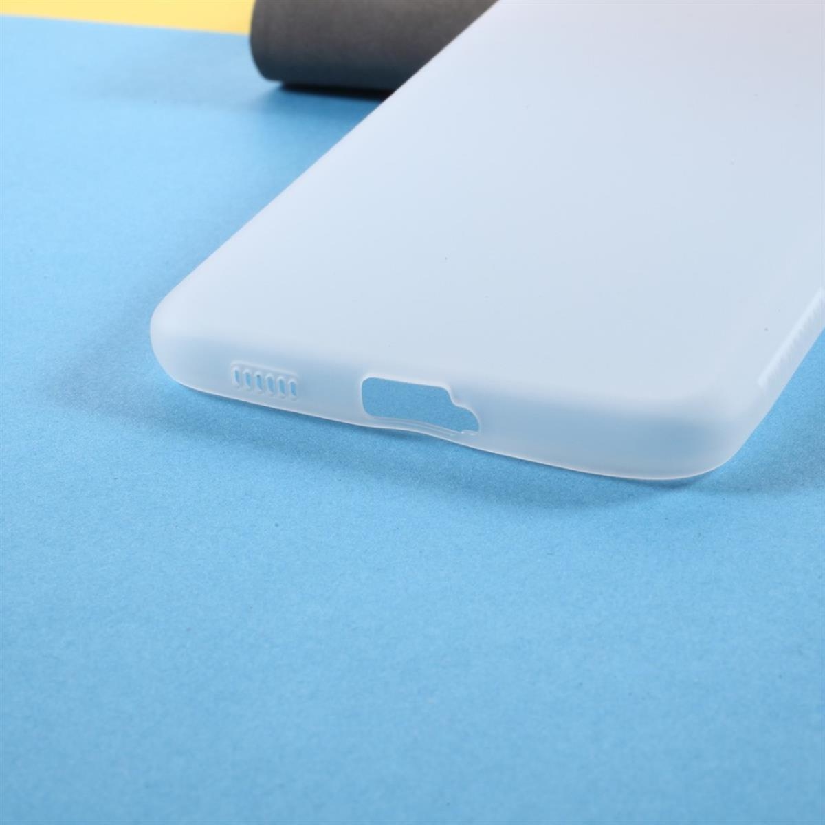 Hülle für Samsung Galaxy S21+ (Plus) Handyhülle Silikon Case Cover Schutzhülle Matt Weiß