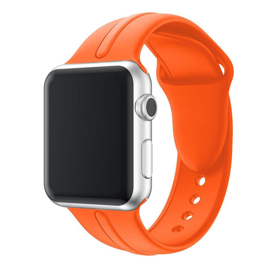 Sportarmband für Apple Watch 49/45/44/42mm Silikon Series Ultra/8/7/6/SE Orange