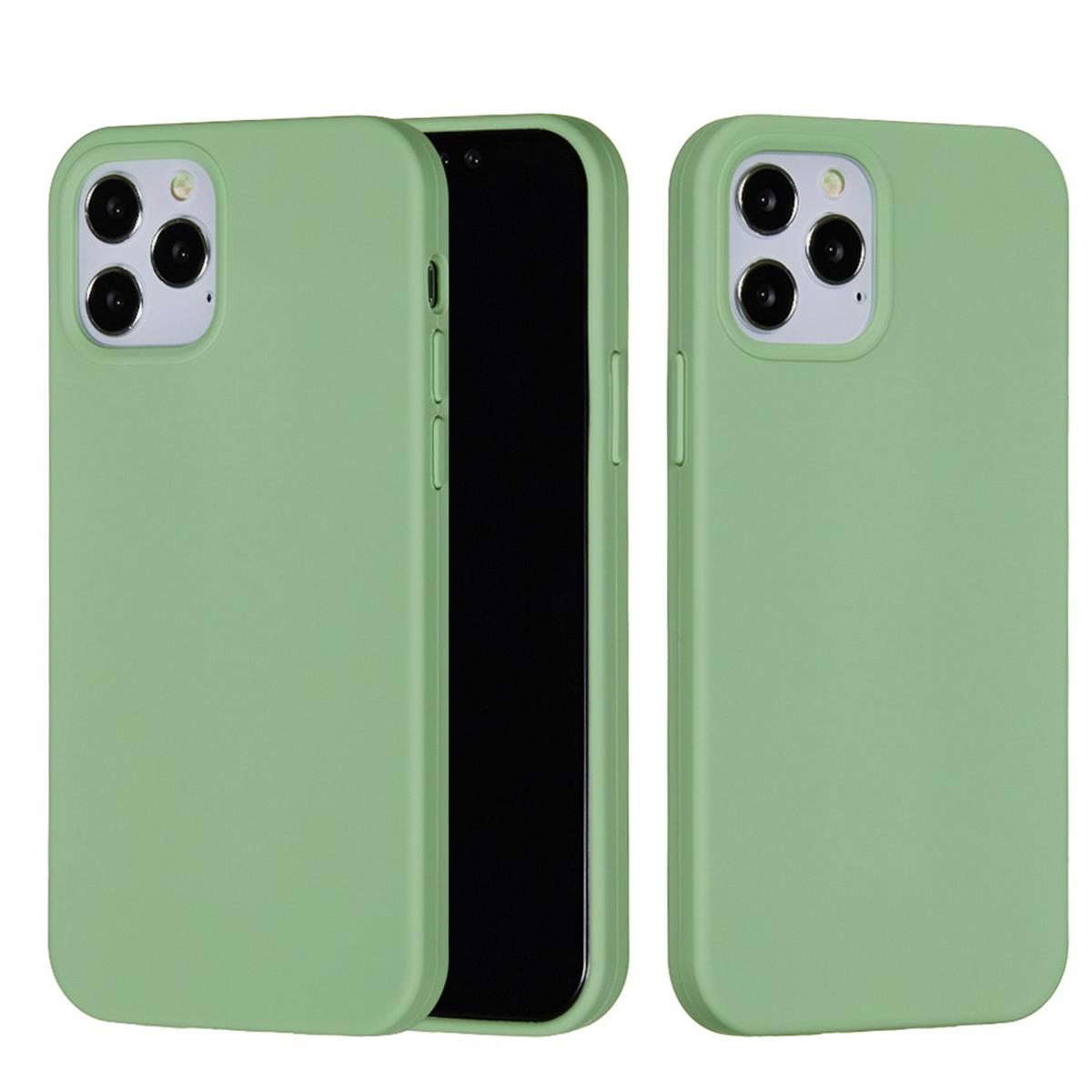 Hülle für Apple iPhone 13 Pro [6,1 Zoll] Handy Silikon Case Cover Etui Matt Grün