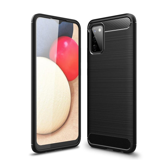 Hülle für Samsung Galaxy A02s Handyhülle Silikon Case Cover Hülle Carbonfarben