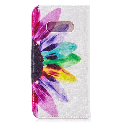 Hülle für Samsung Galaxy S10e Handyhülle Flip Case Schutzhülle Motiv Handyhülle Blume