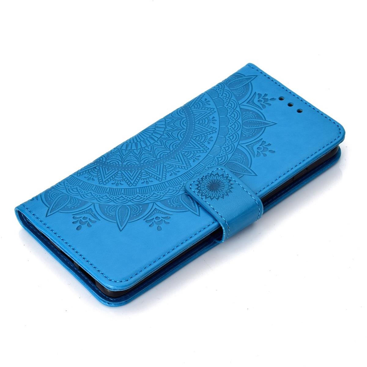 Hülle für Samsung Galaxy S10 Handyhülle Flip Case Cover Handytasche Mandala Blau