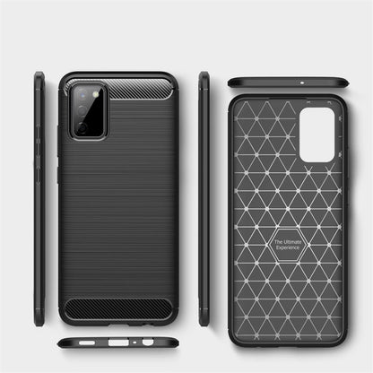 Hülle für Samsung Galaxy A02s Handyhülle Silikon Case Cover Hülle Carbonfarben